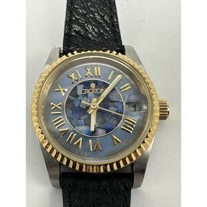 Croton CN207190 Opal Ladies Watch New‎ Battery 30MM 7" Leather Band R54